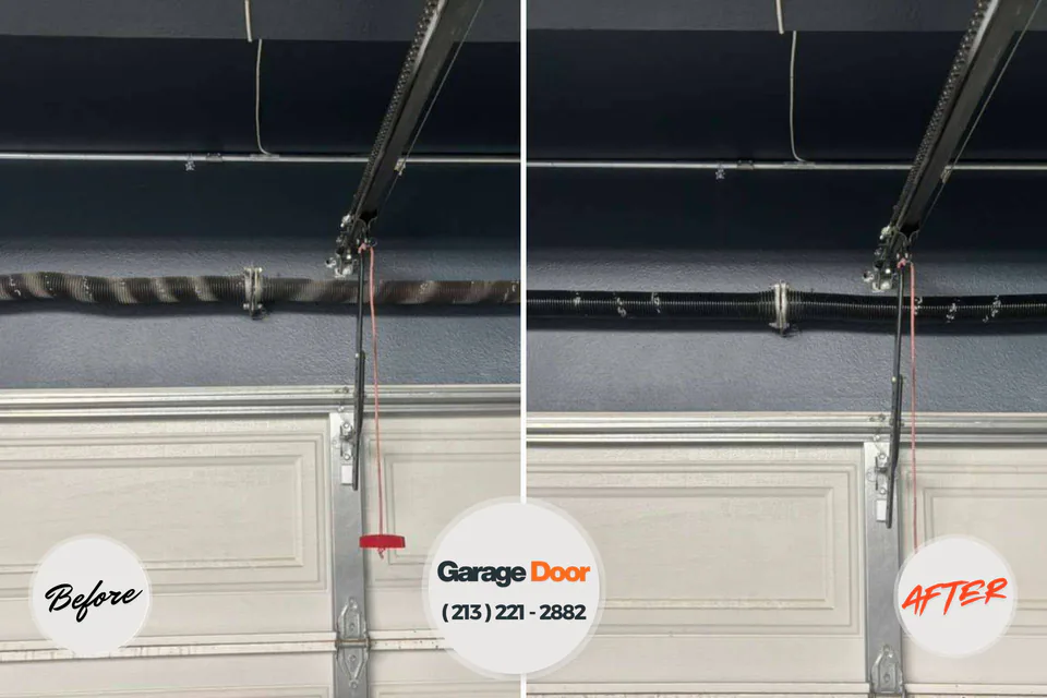 Before and after: garage door repair near me Lake Waukomis